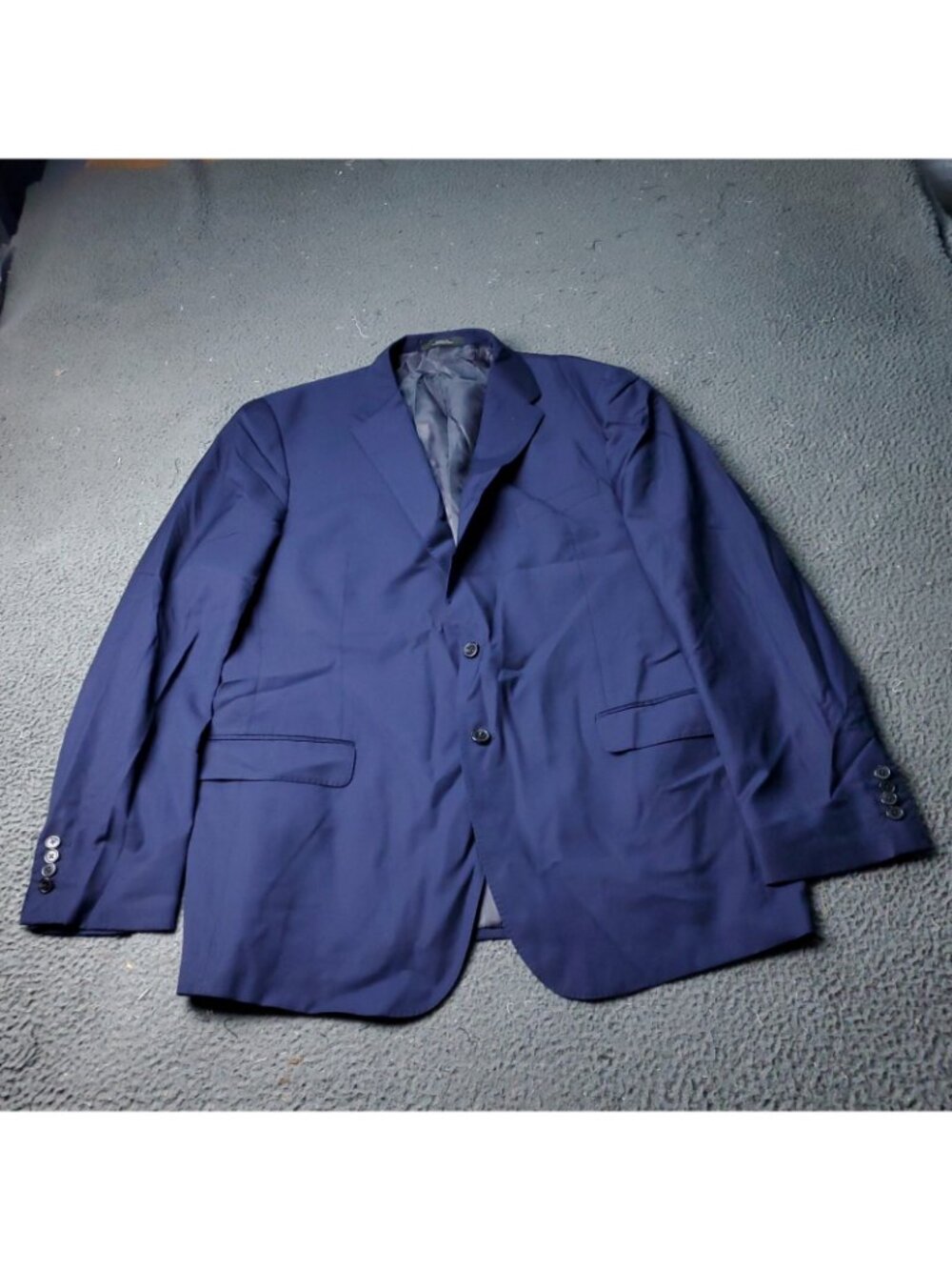 Zegna Saks Fifth Ave Blazer Mens 46L Ermenegildo Wool Blue Long Suit Jacket